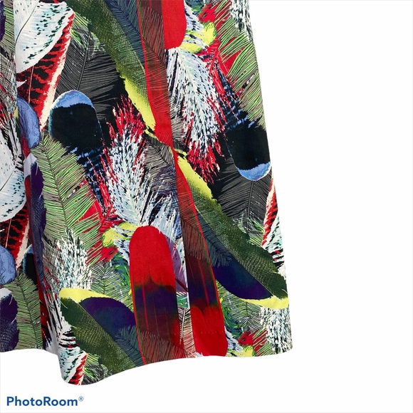 Reiss Ottoline Printed Overlay Dress Size 2 - Picture 8 of 10